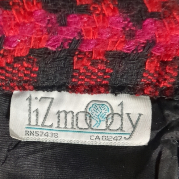 Liz MoOdy Pink Red and Black Checkered Luxury Skirt Size 14 - Picture 14 of 16